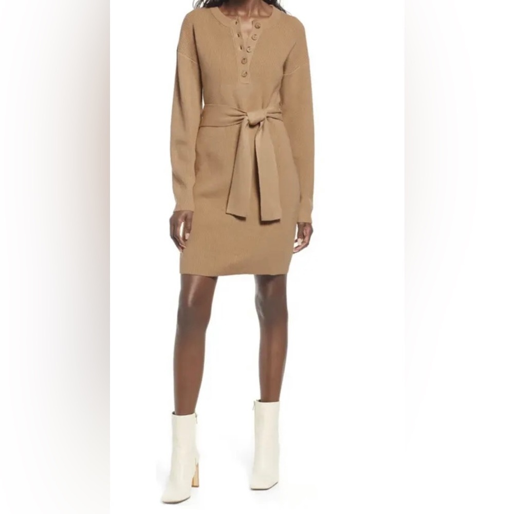 Charles Henry Sweater Dress New With Tags size Med Camel‎ Color F30